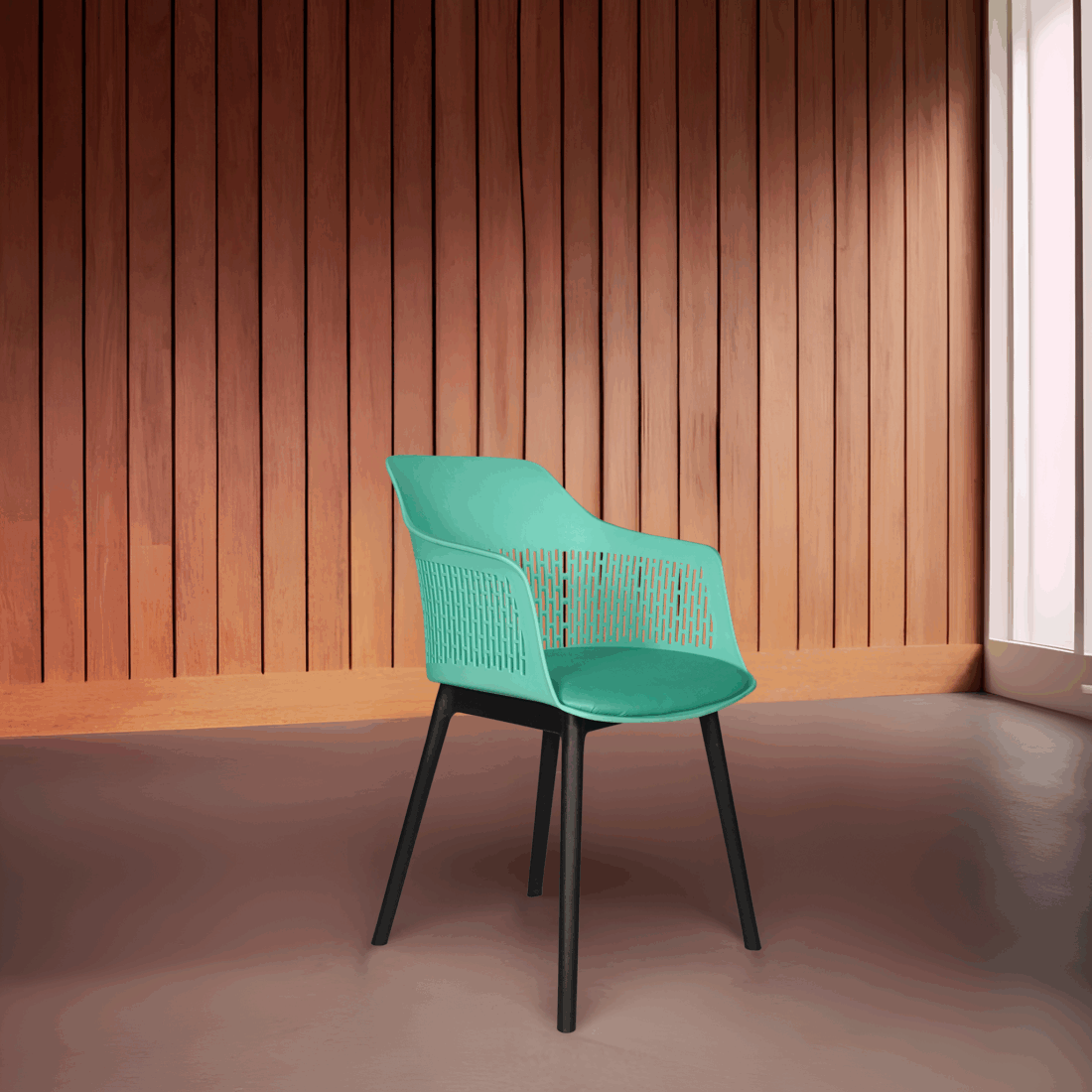 Austria Cafe Chair Cushion with Black legs