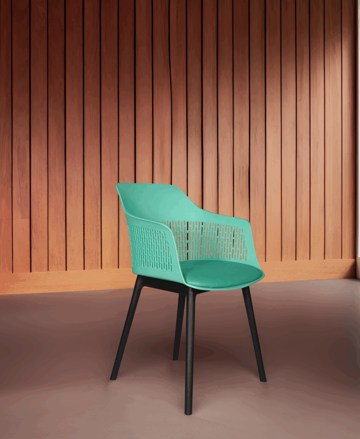 Austria Cafe Chair Cushion with Black legs