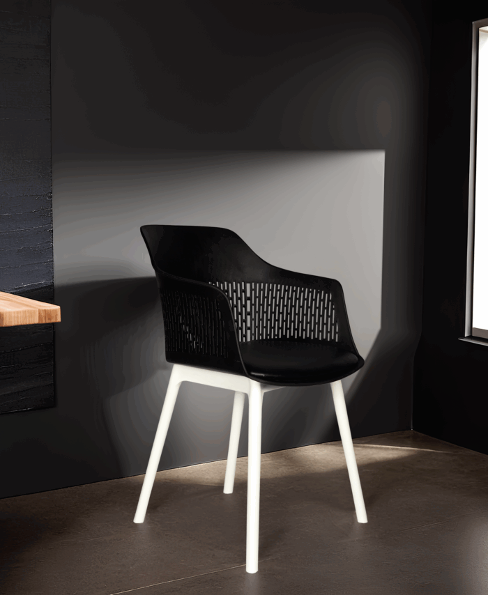 Austria Cafe Chair Cushion with White Legs